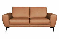 Trend Line Sofa skórzana brązowa 2 os SPRING