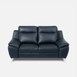 Sofy|Trend Line Sofa skórzana niebieska PERLE