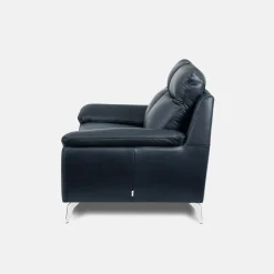 Sofy|Trend Line Sofa skórzana niebieska PERLE