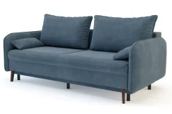 Sofa szara VAMOS nóżki orzech