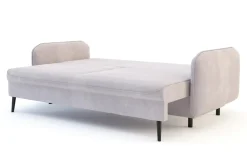 Sofa szaroróżowa VAMOS nóżki czarne