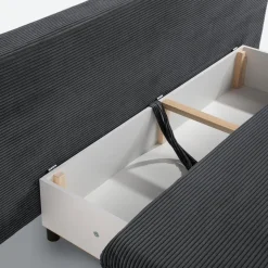 Sofy| Sofa sztruksowa ciemnoszara MAYA