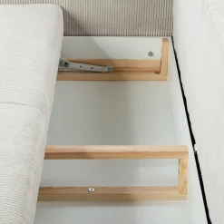 Sofa sztruksowa jasnobeżowa SORRENTO NEW