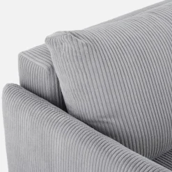 Sofy|inny Sofa sztruksowa jasnoszara SORRENTO NEW