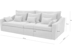 Instilo Sofa sztruksowa rozkładana podwójnie EVORA