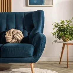 Sofy|Impresti Sofa uszak 2-osobowa ciemnoniebieska KELSO