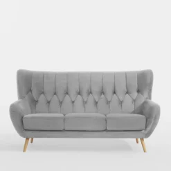 Sofy|Impresti Sofa uszak 3-osobowa jasnoszara KELSO