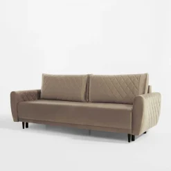 inny Sofa welurowa beżowa ROMA