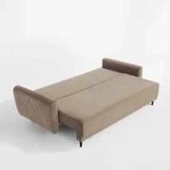 inny Sofa welurowa beżowa ROMA