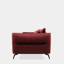 Sofy|FN Design Sofa welurowa bordowa VOCAL