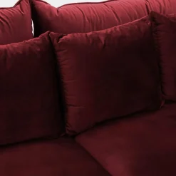 Sofy|FN Design Sofa welurowa bordowa VOCAL