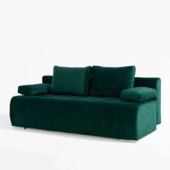 Sofa welurowa butelkowa zieleń ISOLA NEW