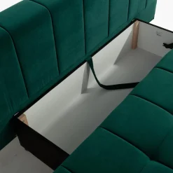 Sofa welurowa butelkowa zieleń ISOLA NEW