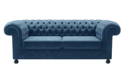 Inspire Sofa welurowa granatowa CHESTER