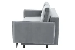 Sofa welurowa jasnoszara KIOTO