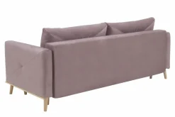 Softi Sofa welurowa na drewnianych nóżkach LAVENDE