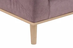Softi Sofa welurowa na drewnianych nóżkach LAVENDE