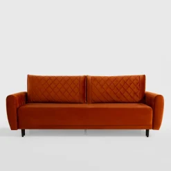 Sofy|inny Sofa welurowa ruda ROMA