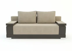 Sofa z ekoskórą beżowa RIMINI