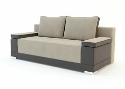 Sofa z ekoskórą beżowa RIMINI