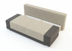 Sofa z ekoskórą beżowa RIMINI