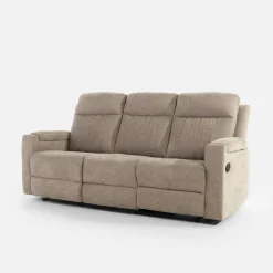 Sofa z funkcją relaksu beżowa ZAVIT