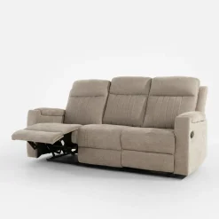 Sofa z funkcją relaksu beżowa ZAVIT