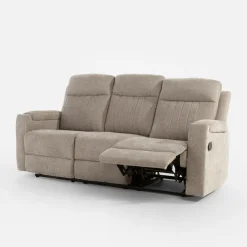 Sofa z funkcją relaksu beżowa ZAVIT