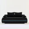 Mavik Sofa z listwą led czarna TEKLA
