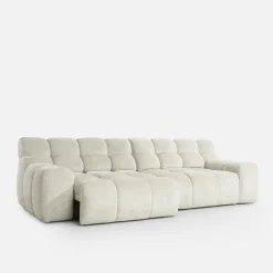 Sofy|Werdomo Sofa z regulowanym siedziskiem jasnobeżowa CAMPILE