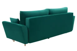 Sofy| Sofa zielona na drewnianych nogach SENDI