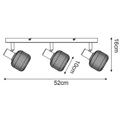 Zumaline Spot 3 reflektory czarny STEM