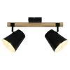 Listwy Oświetleniowe|Wszystkie Lampy Sufitowe|Zumaline Spot listwa 2 reflektory drewno czarna ELTI