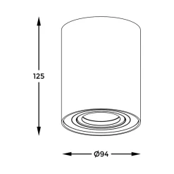 Zumaline Spot natynkowy biały RONDOC 9,4 cm
