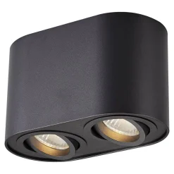Zumaline Spot 2-punktowy natynkowy czarny RONDOC