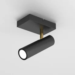 Luminex Spot regulowany reflektor czarno-złoty AXION