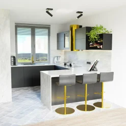 Luminex Spot regulowany reflektor czarno-złoty AXION