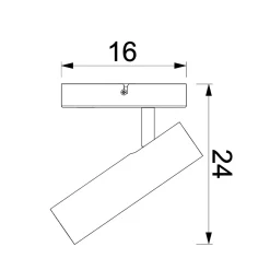 Luminex Spot regulowany reflektor czarno-złoty AXION