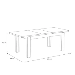Stoły|FORTE Stół rozkładany dąb artisan 160-206,6 cm
