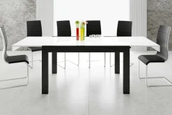 Stoły| Stół rozkładany IMPERIA połysk biały / czarny