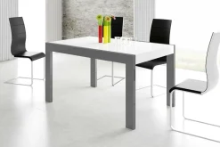 Stół rozkładany IMPERIA połysk biały / grafit