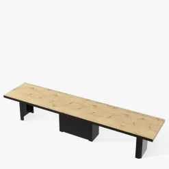 inny Stół rozkładany KOLOS 140 dąb artisan / czarny połysk 140-332 cm