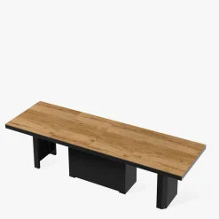 Stoły|inny Stół rozkładany KOLOS II dąb pradawny / czarny połysk 160-286 cm