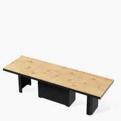 Stoły|inny Stół rozkładany KOLOS II dąb artisan / czarny połysk 160-286 cm