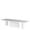 Stoły| Stół rozkładany KOLOS MAX biały połysk / szary mat