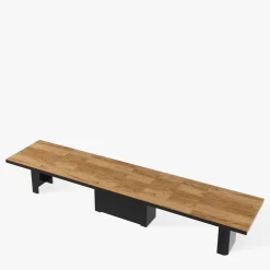 Stoły|inny Stół rozkładany KOLOS MAX dąb pradawny / czarny połysk 180-468 cm