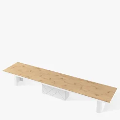 inny Stół rozkładany KOLOS MAX dąb artisan / biały połysk 180-468 cm