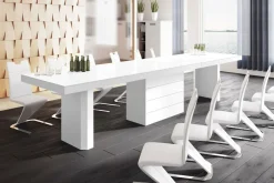 Stół rozkładany KOLOS połysk biały