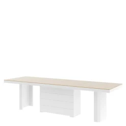 Stół rozkładany KOLOS połysk cappucino / biały