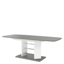 Stół rozkładany LINOSA 3 połysk szary / biały